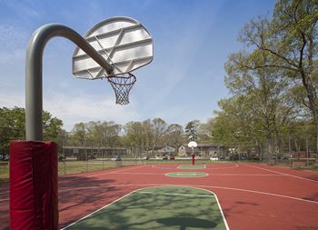 Open basketball court